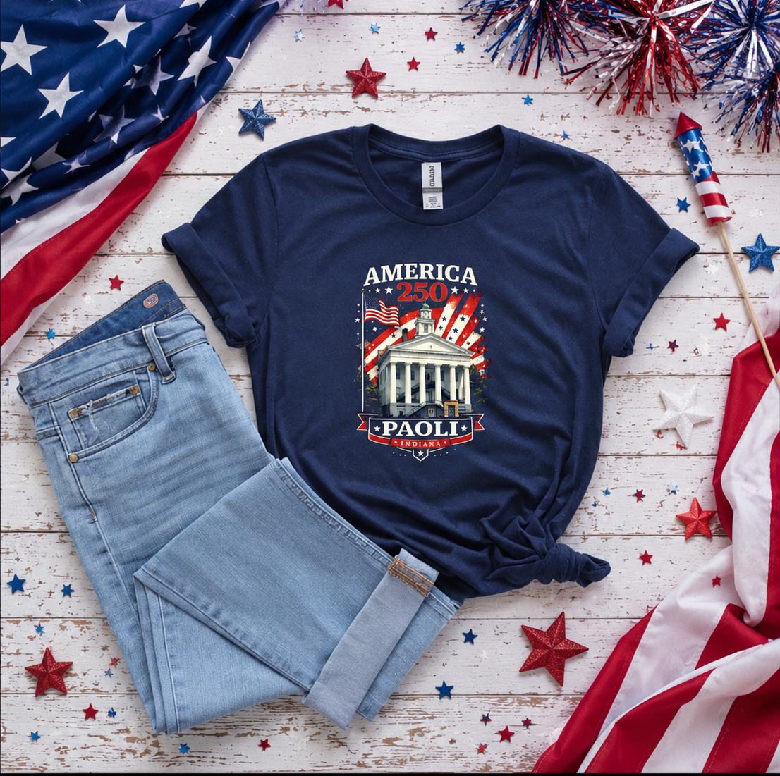 America 250 – Paoli Indiana Celebration Tee
